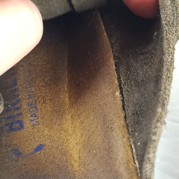 Birkenstock Women's Boston EU38 US7 Narrow Brown Suede Clog Mules Shoes - Picture 16 of 16